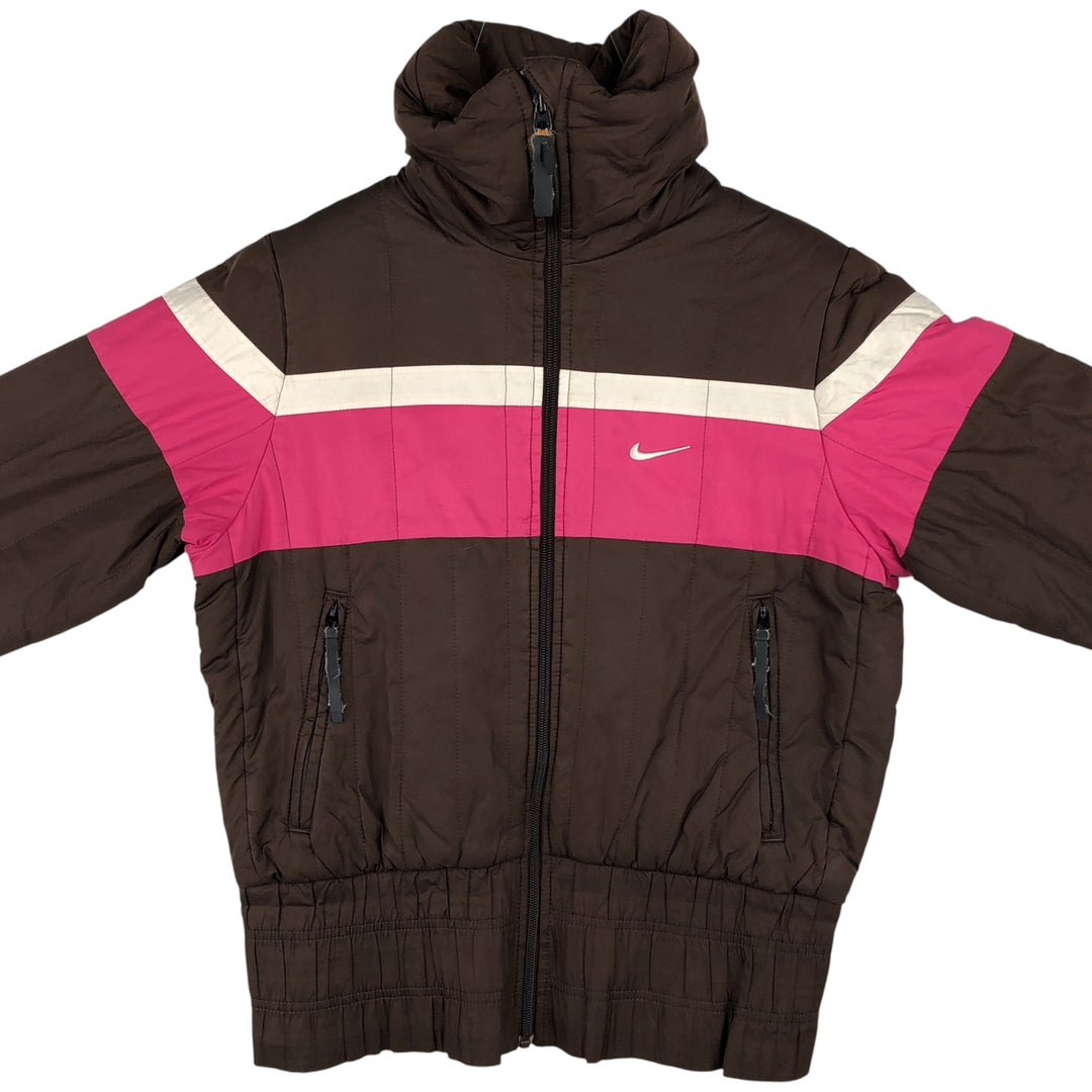 2000'S Nike padded puffer jacket, women's size S polyester brown type Vintage Second Hand