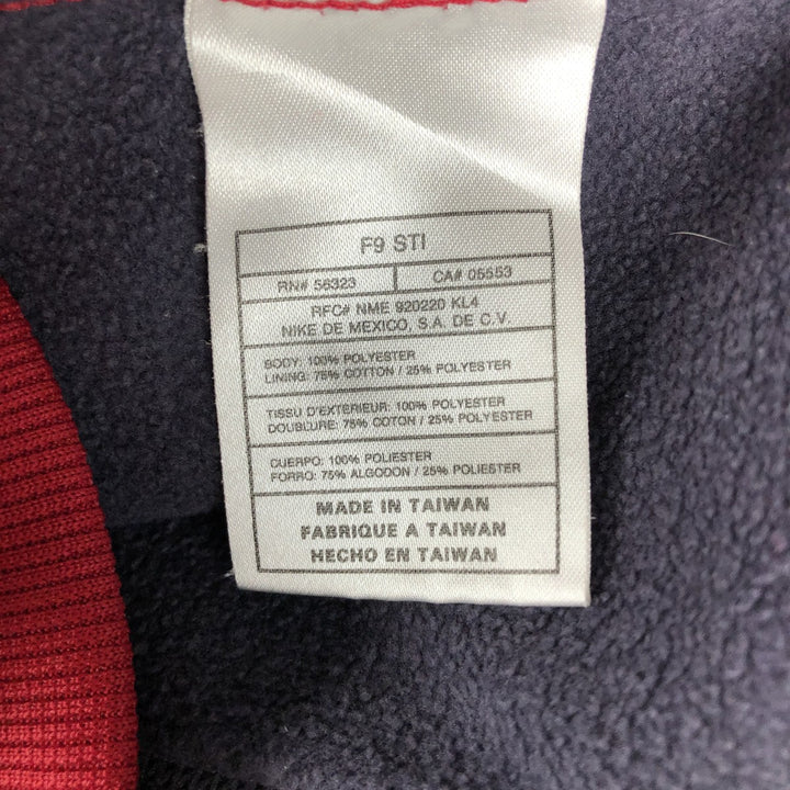 Vintage 90'S Nike hooded windbreaker, size L, women's polyester red type Vintage Second Hand