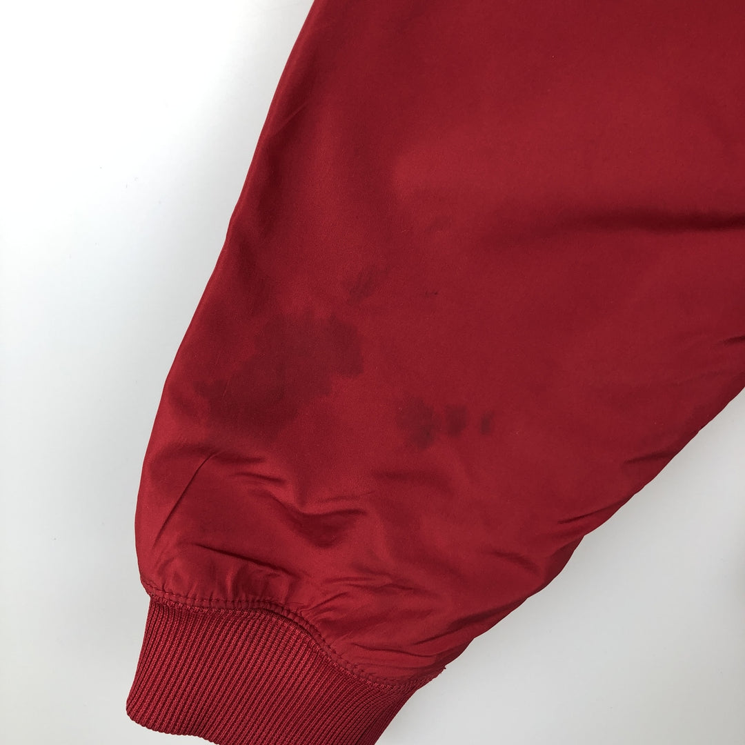 Vintage 90'S Nike hooded windbreaker, size L, women's polyester red type Vintage Second Hand
