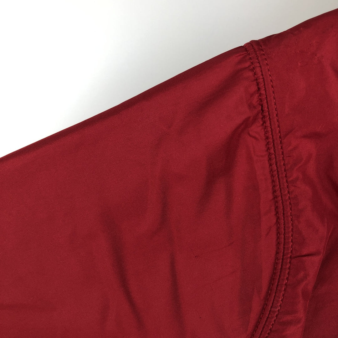 Vintage 90'S Nike hooded windbreaker, size L, women's polyester red type Vintage Second Hand