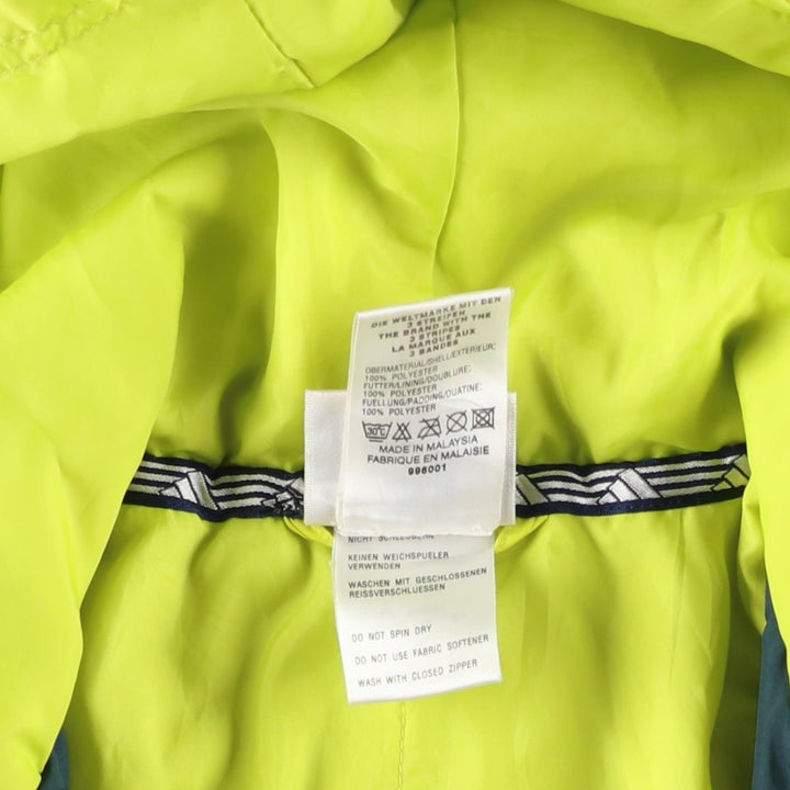 Vintage 90'S adidas padded hoodie/puffer jacket, size L, women's polyester yellow type Vintage Second Hand