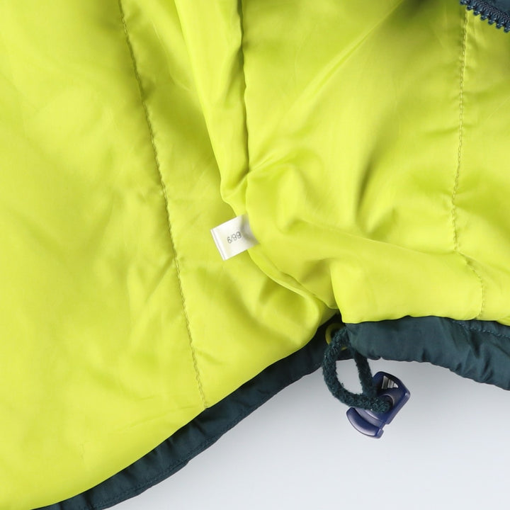 Vintage 90'S adidas padded hoodie/puffer jacket, size L, women's polyester yellow type Vintage Second Hand