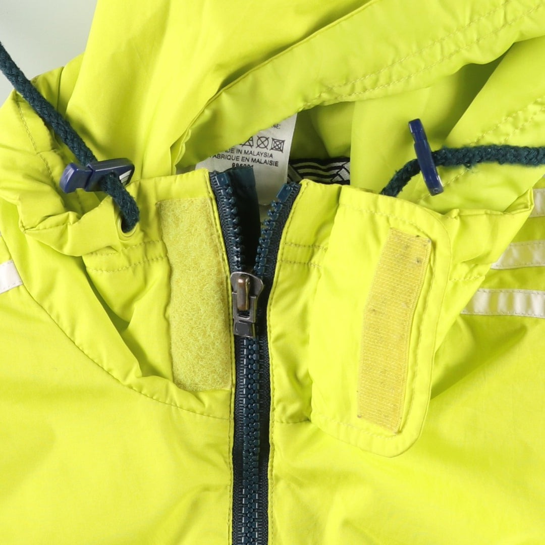 Vintage 90'S adidas padded hoodie/puffer jacket, size L, women's polyester yellow type Vintage Second Hand