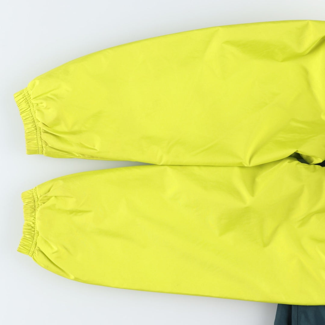 Vintage 90'S adidas padded hoodie/puffer jacket, size L, women's polyester yellow type Vintage Second Hand