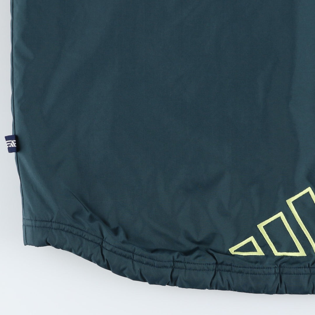Vintage 90'S adidas padded hoodie/puffer jacket, size L, women's polyester yellow type Vintage Second Hand
