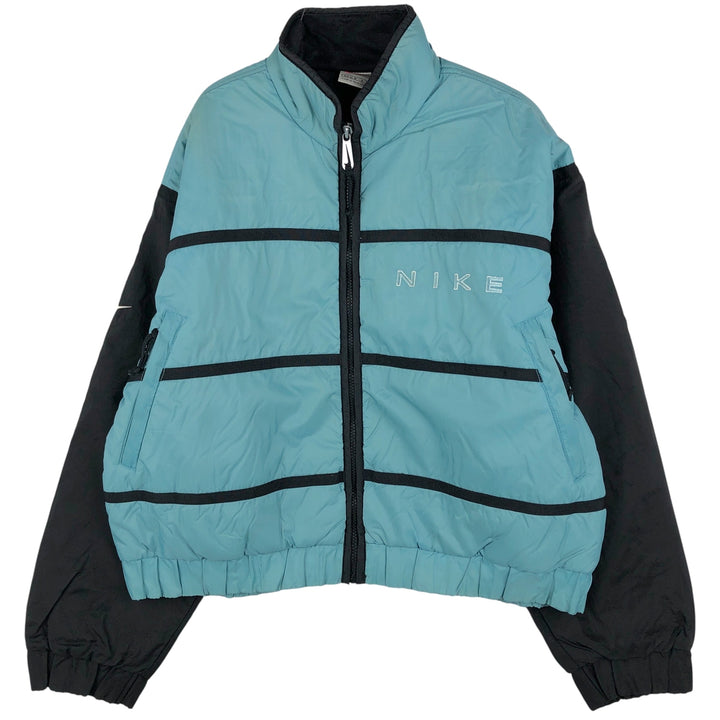 90'S Nike padded puffer jacket, women's size M, vintage Nylon Blue type light blue Vintage Second Hand