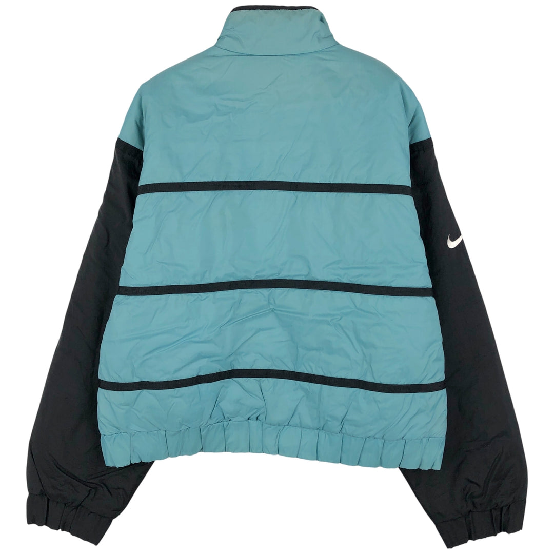 90'S Nike padded puffer jacket, women's size M, vintage Nylon Blue type light blue Vintage Second Hand