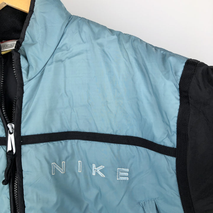 90'S Nike padded puffer jacket, women's size M, vintage Nylon Blue type light blue Vintage Second Hand