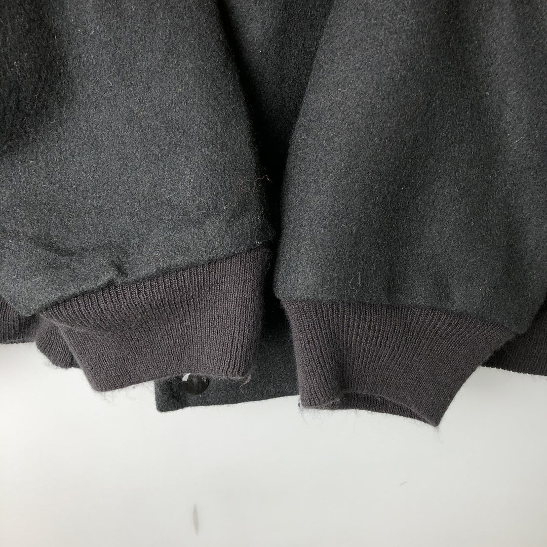 90'S AUBURN SPORTSWEAR Padded Wool Varsity Jacket, Made in USA, Men's XL Recycled wool black type Vintage Second Hand