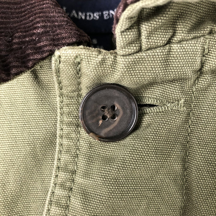 2000'S Lands' End Duck Hunting Jacket, Men's Size Small cotton Khaki type Vintage Second Hand