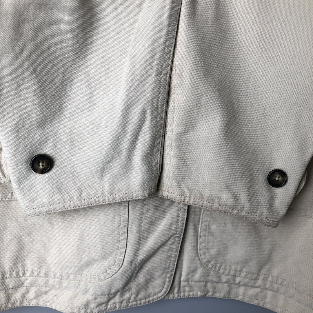 Vintage 80s-90'S Lands' End Duck Hunting Jacket, Women's Size Small cotton ivory Vintage Second Hand