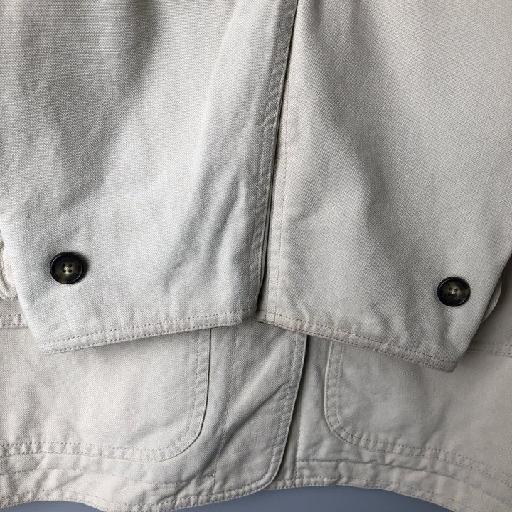 Vintage 80s-90'S Lands' End Duck Hunting Jacket, Women's Size Small cotton ivory Vintage Second Hand