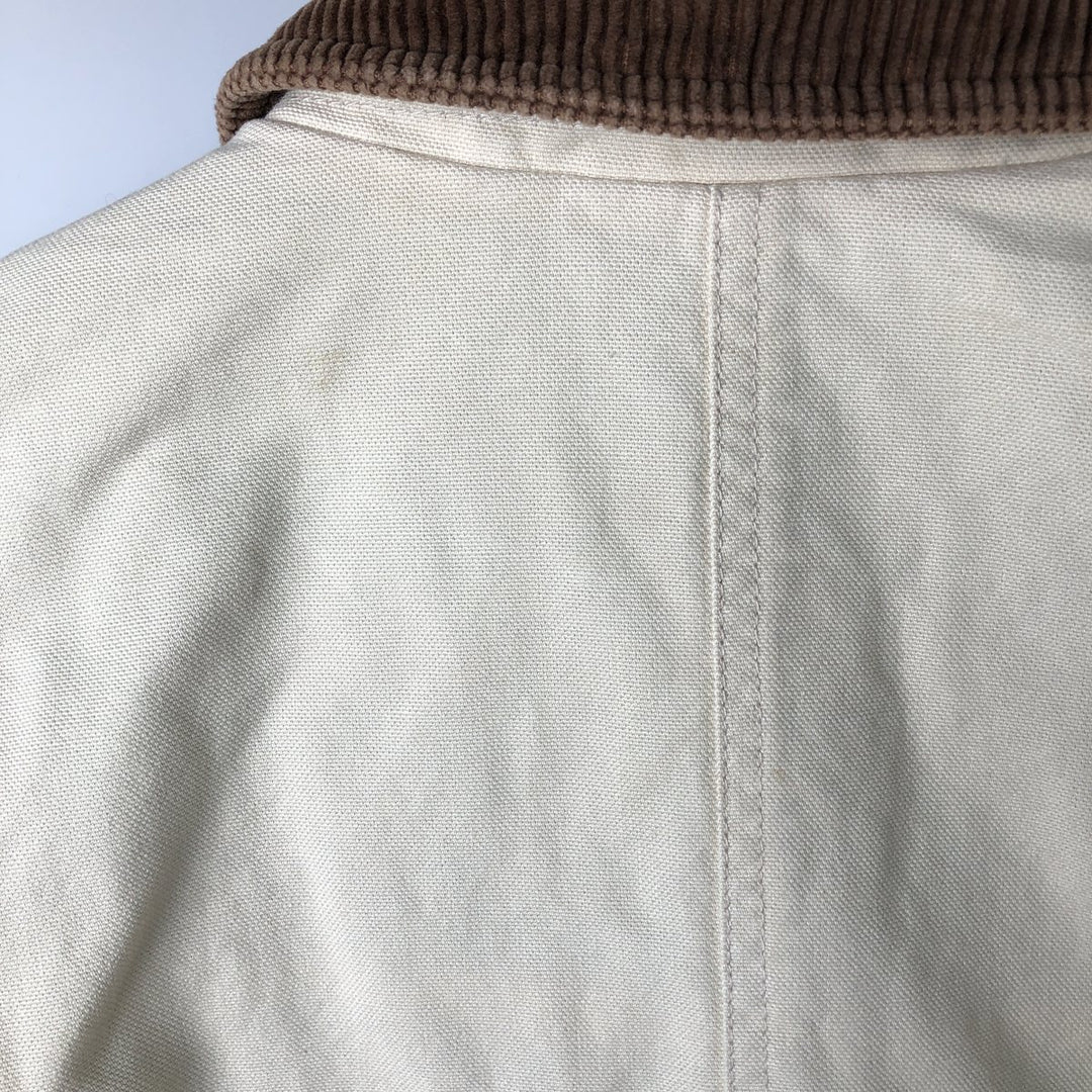 Vintage 80s-90'S Lands' End Duck Hunting Jacket, Women's Size Small cotton ivory Vintage Second Hand