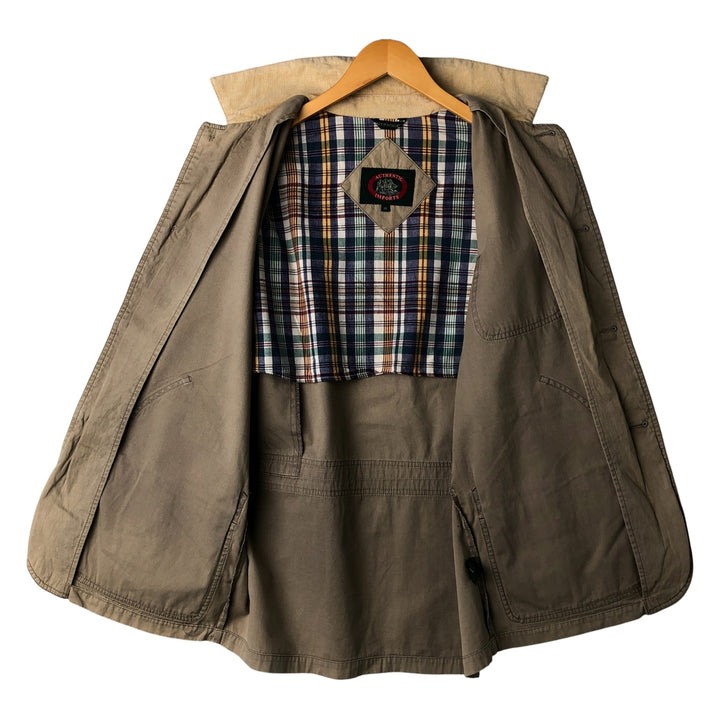 80s-90'S Authentic Imports Hunting Jacket, Men's Size XS cotton Beige type Vintage Second Hand