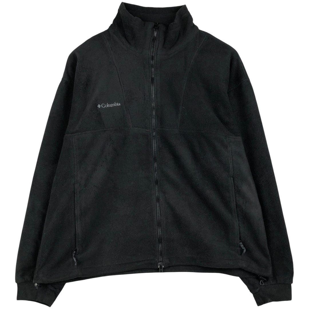 90s-00'S Columbia fleece jacket, men's size XL polyester black type Vintage Second Hand