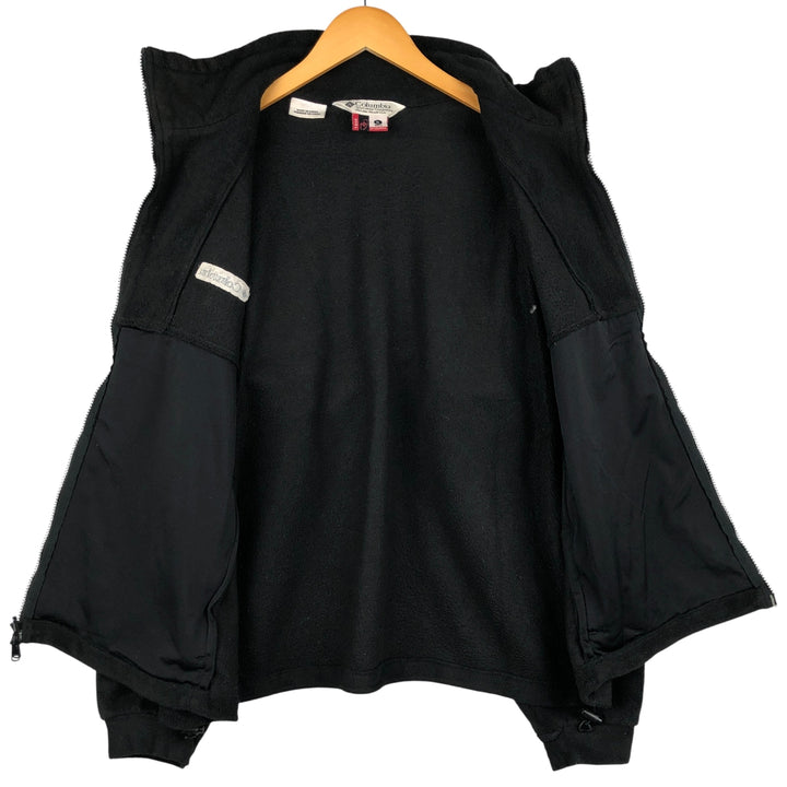 90s-00'S Columbia fleece jacket, men's size XL polyester black type Vintage Second Hand