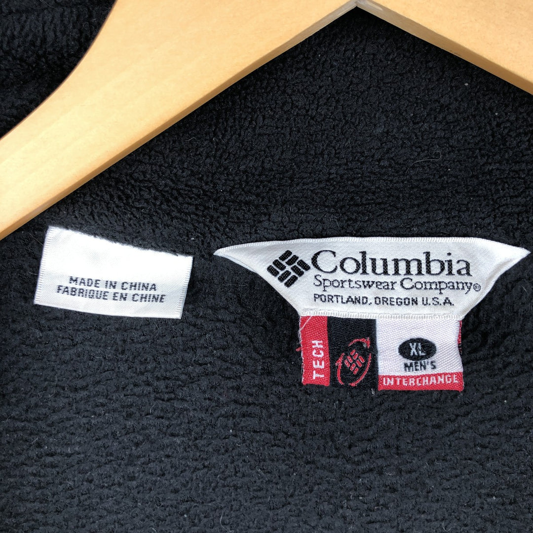 90s-00'S Columbia fleece jacket, men's size XL polyester black type Vintage Second Hand