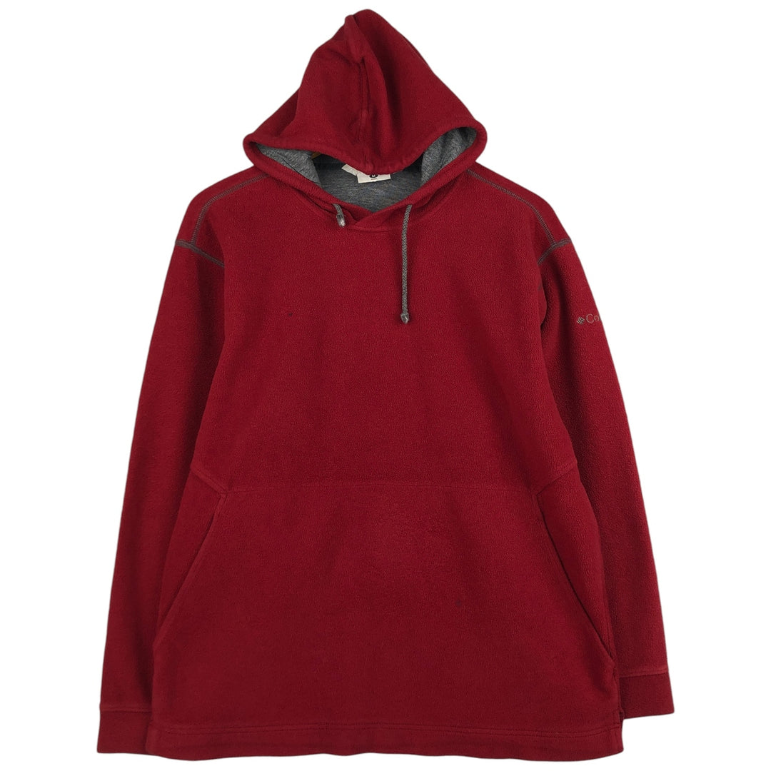 90s-00'S Columbia fleece pullover hoodie, men's size M unclear red type Vintage Second Hand