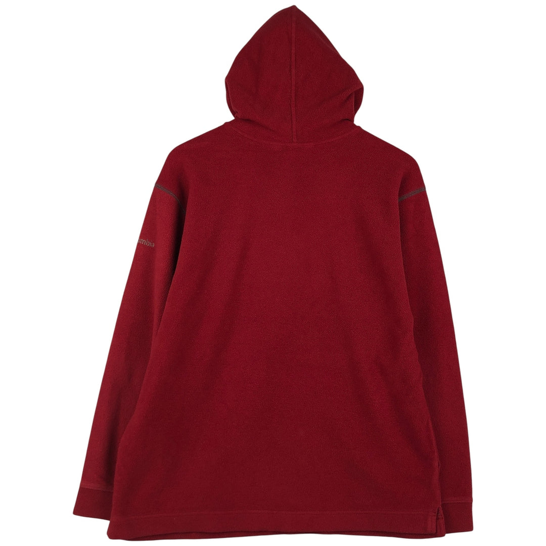 90s-00'S Columbia fleece pullover hoodie, men's size M unclear red type Vintage Second Hand