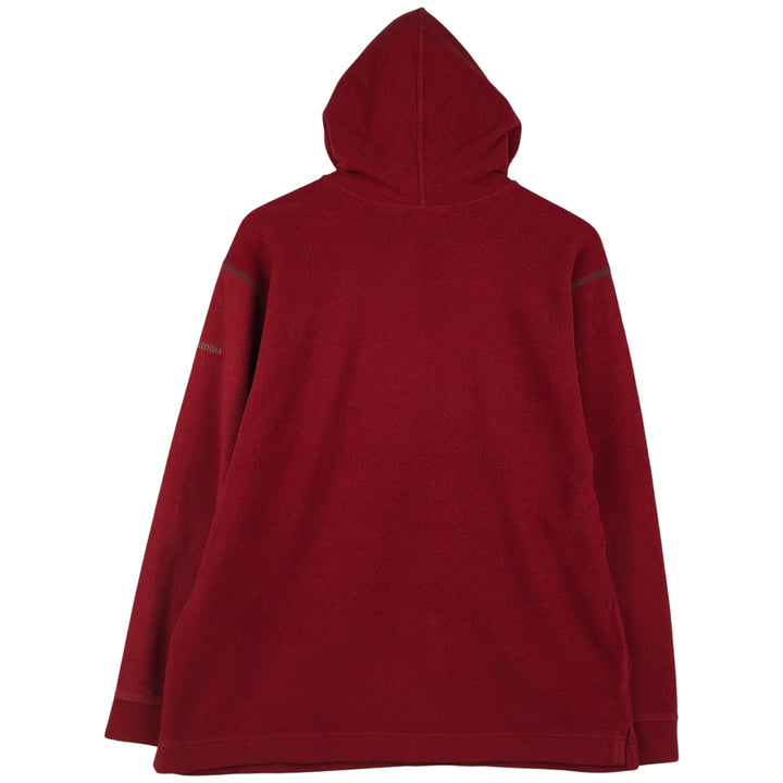 90s-00'S Columbia fleece pullover hoodie, men's size M unclear red type Vintage Second Hand