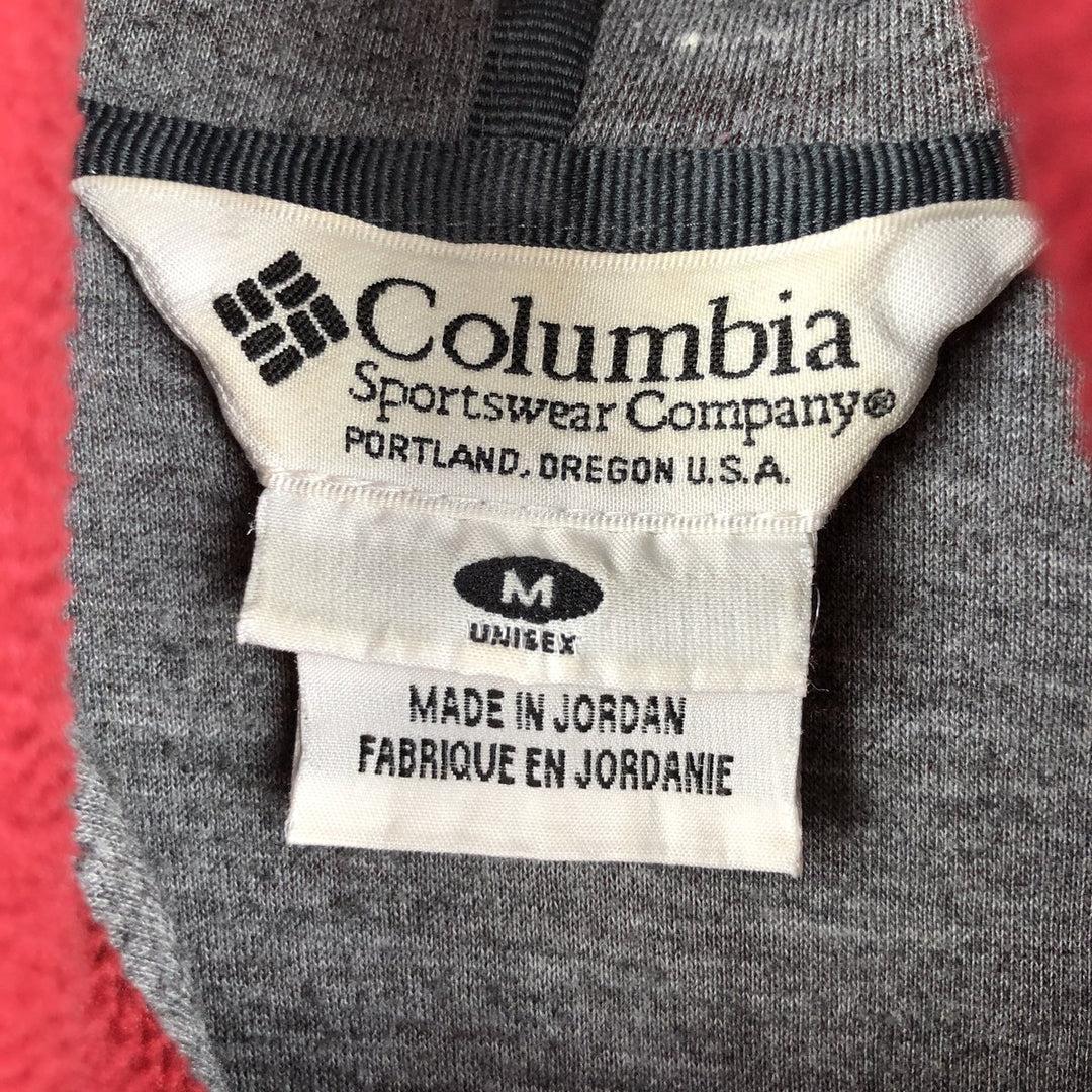 90s-00'S Columbia fleece pullover hoodie, men's size M unclear red type Vintage Second Hand