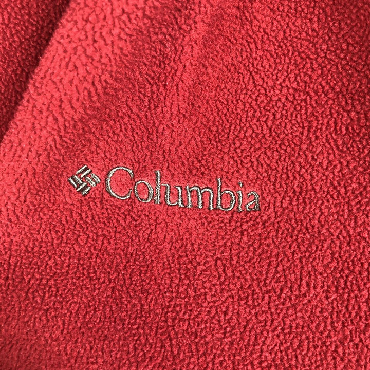 90s-00'S Columbia fleece pullover hoodie, men's size M unclear red type Vintage Second Hand