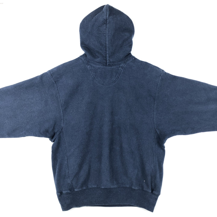 2000'S Champion PREMIUM REVERSE WEAVE Premium Reverse Weave Sweatshirt Pullover Hoodie, Men's Size M cotton navy blue type Vintage Second Hand