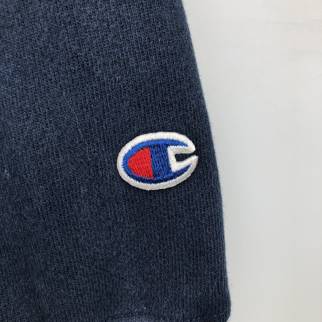 2000'S Champion PREMIUM REVERSE WEAVE Premium Reverse Weave Sweatshirt Pullover Hoodie, Men's Size M cotton navy blue type Vintage Second Hand