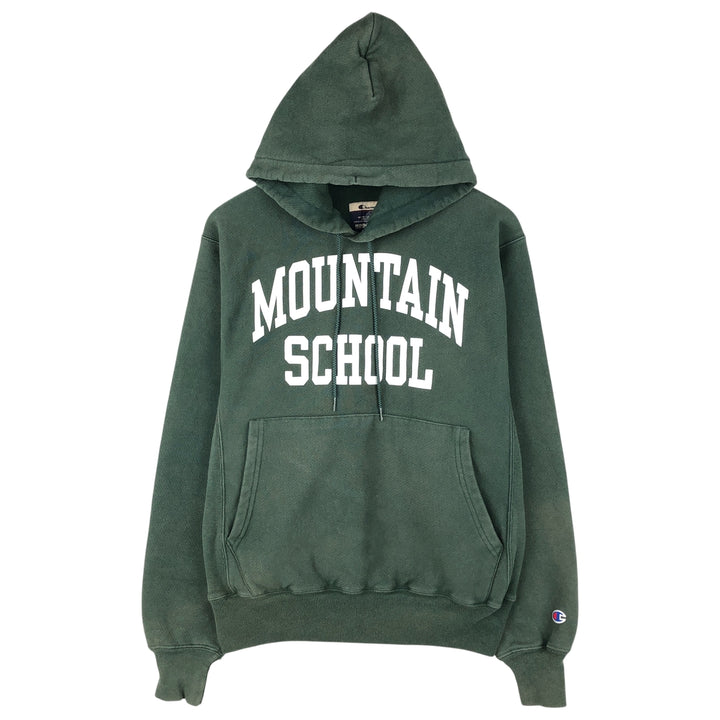 Champion PREMIUM REVERSE WEAVE College Sweatshirt Pullover Hoodie, Men's Size Small cotton green type Vintage Second Hand