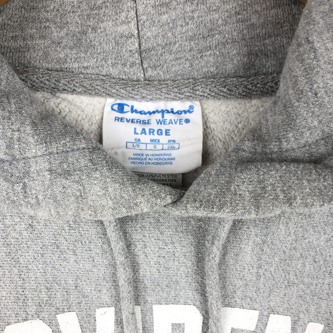 Champion Reverse Weave College Character Sweatshirt Pullover Hoodie, Men's Size L cotton gray type Vintage Second Hand