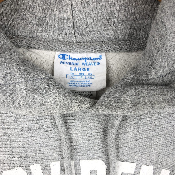 Champion Reverse Weave College Character Sweatshirt Pullover Hoodie, Men's Size L cotton gray type Vintage Second Hand