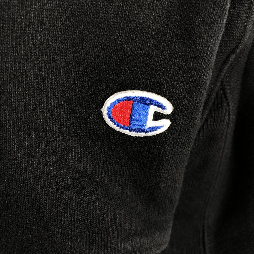 Champion Reverse Weave Sweatshirt Pullover Hoodie, Men's Size L (No Eyes) cotton black type Vintage Second Hand