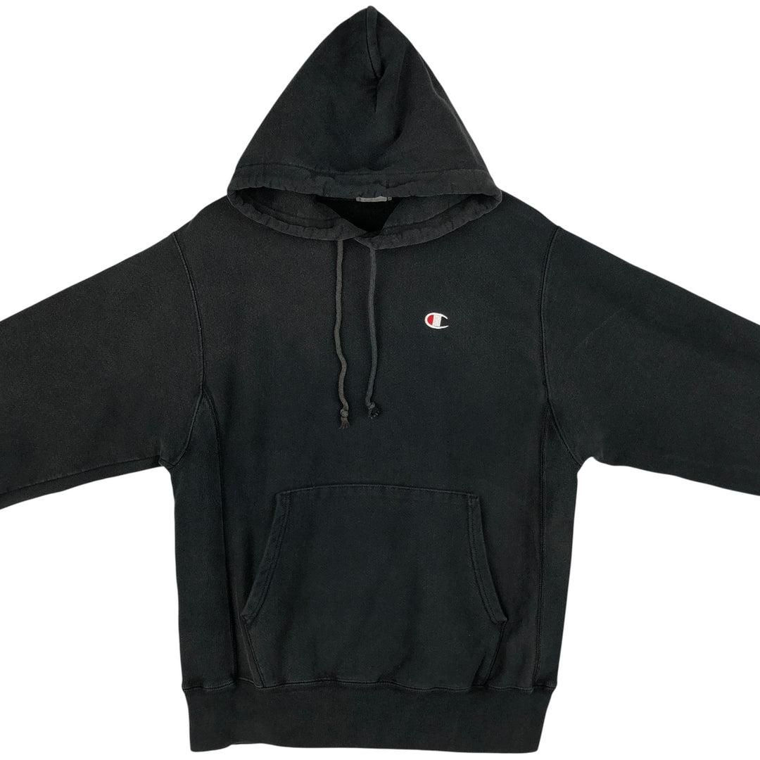 Champion REVERSE WEAVE Reverse Weave Sweat Pullover Hoodie Men's L size cotton black type Vintage Second Hand