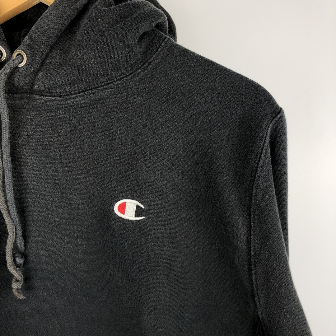Champion REVERSE WEAVE Reverse Weave Sweat Pullover Hoodie Men's L size cotton black type Vintage Second Hand