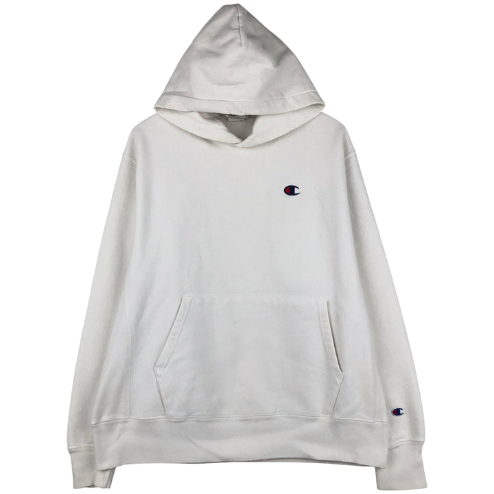 Champion REVERSE WEAVE Reverse Weave Sweat Pullover Hoodie Men's L size cotton white type Vintage Second Hand