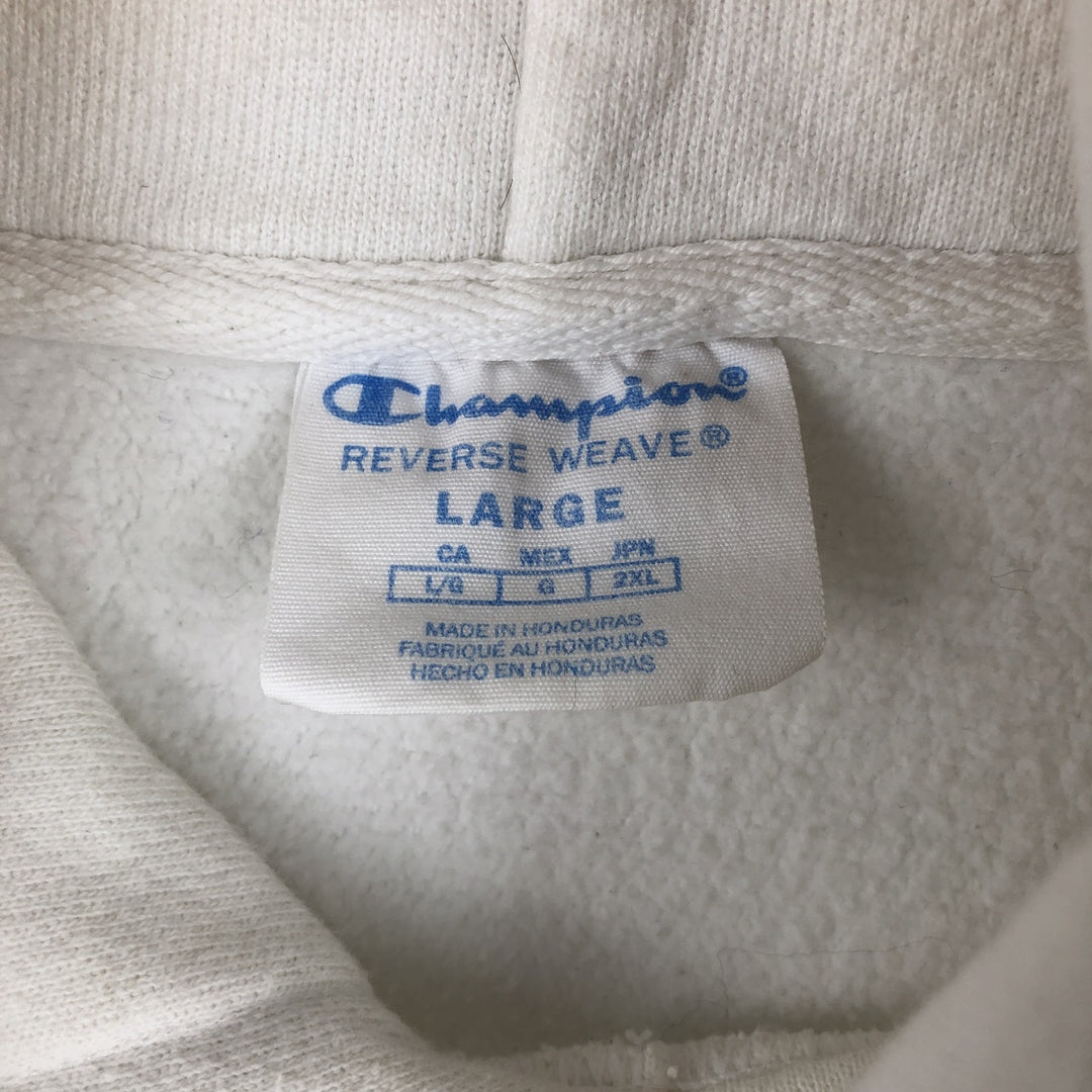 Champion REVERSE WEAVE Reverse Weave Sweat Pullover Hoodie Men's L size cotton white type Vintage Second Hand