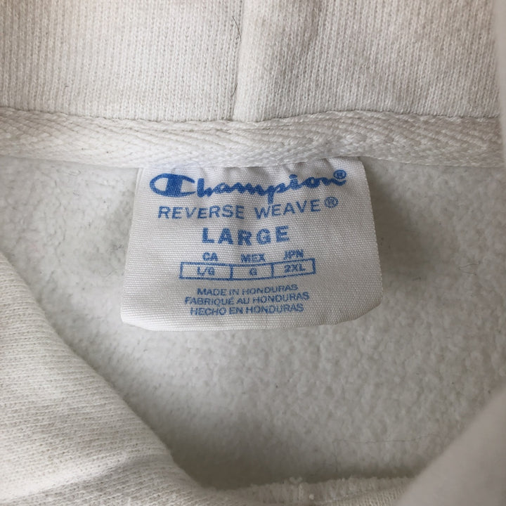 Champion REVERSE WEAVE Reverse Weave Sweat Pullover Hoodie Men's L size cotton white type Vintage Second Hand