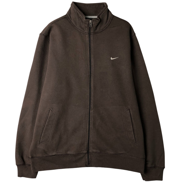 Nike full-zip sweatshirt, men's size XL cotton brown type Vintage Second Hand