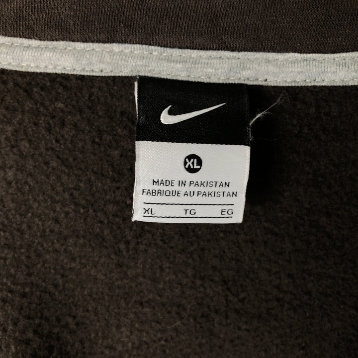 Nike full-zip sweatshirt, men's size XL cotton brown type Vintage Second Hand