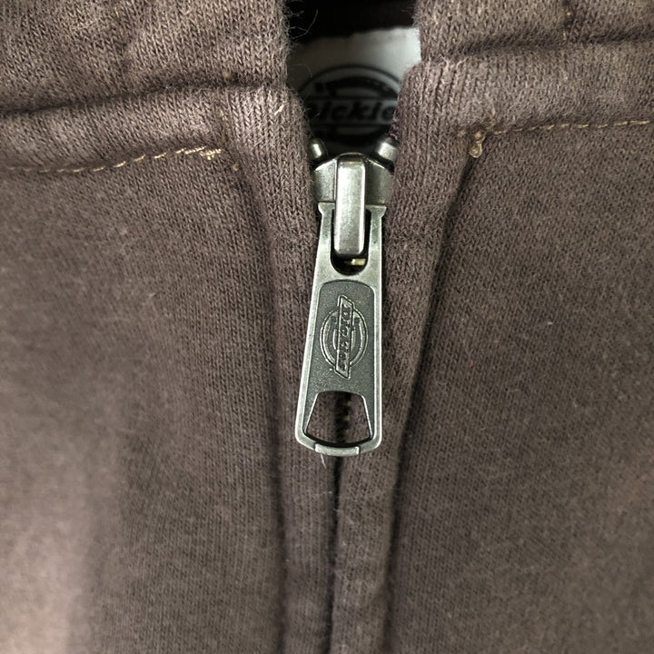 Dickies Sweat Full Zip Hoodie Men's L size cotton brown type Vintage Second Hand
