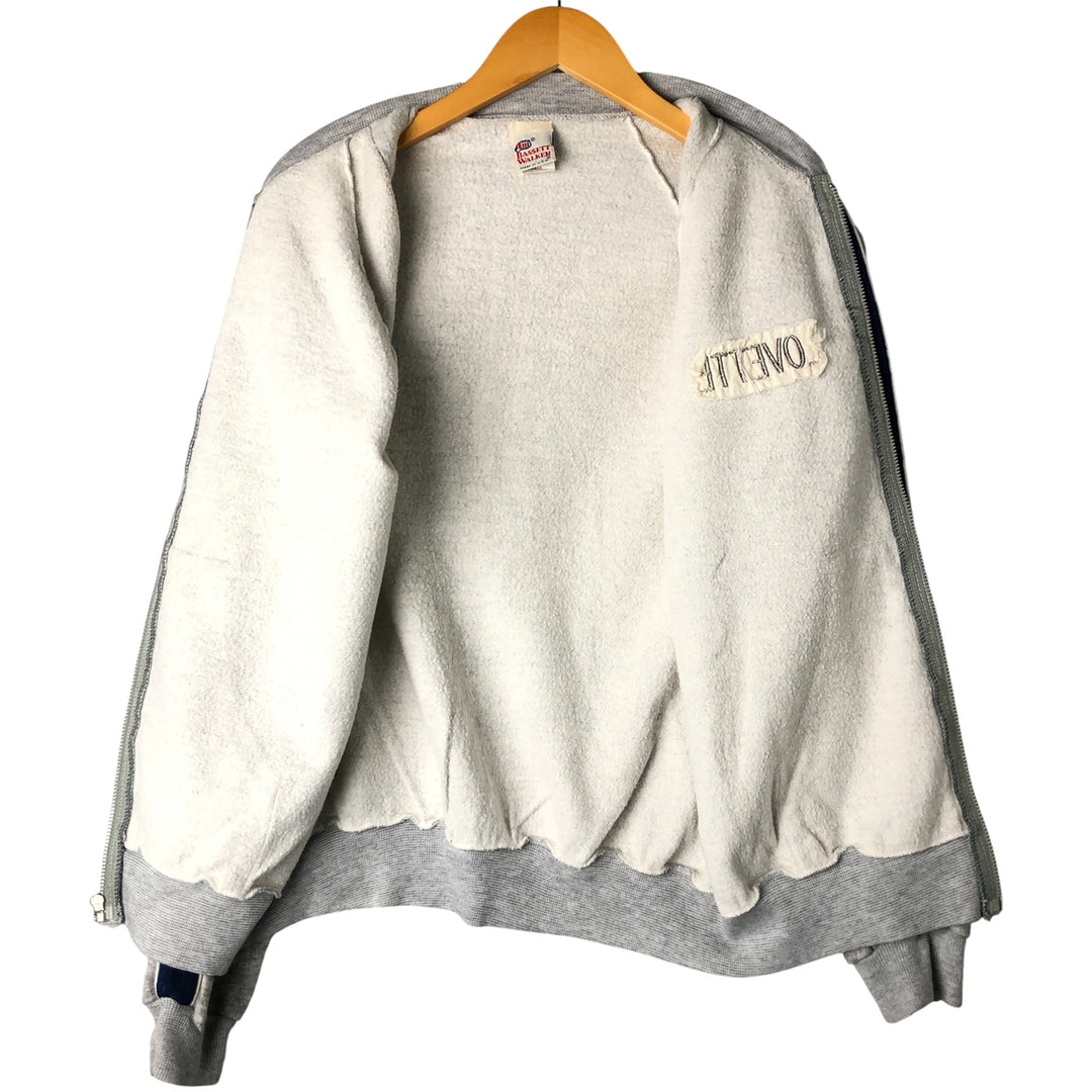 Vintage 1980'S Basset Walker full-zip sweatshirt, made in the USA, size L, men's. acrylic gray type Vintage Second Hand