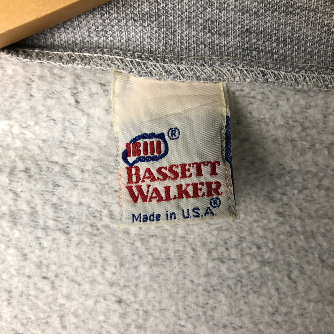 Vintage 1980'S Basset Walker full-zip sweatshirt, made in the USA, size L, men's. acrylic gray type Vintage Second Hand