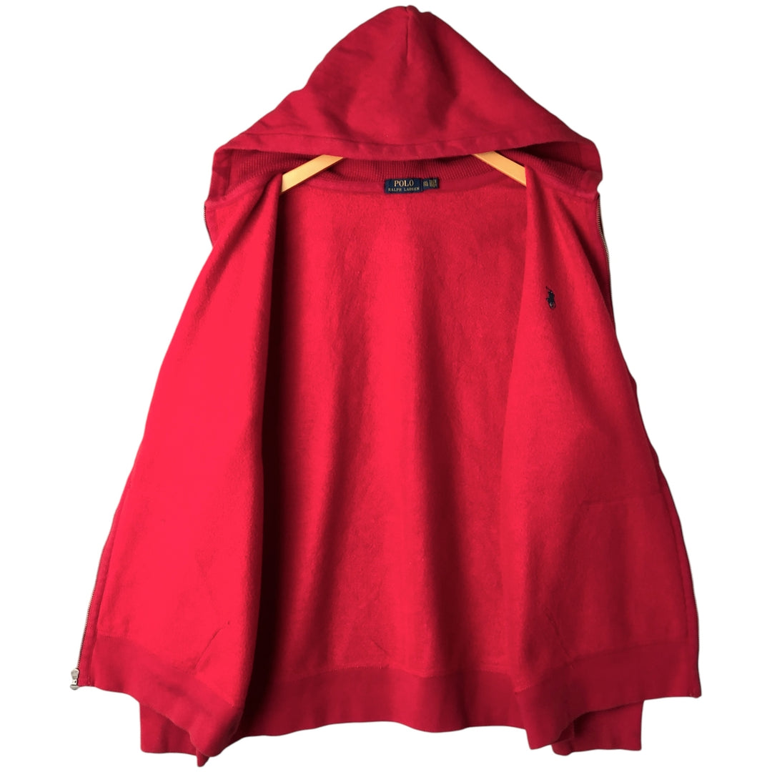 Ralph Lauren POLO RALPH LAUREN Sweat Full Zip Hoodie Men's XXL cotton red type Vintage Second Hand