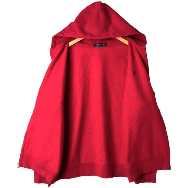 Ralph Lauren POLO RALPH LAUREN Sweat Full Zip Hoodie Men's XXL cotton red type Vintage Second Hand