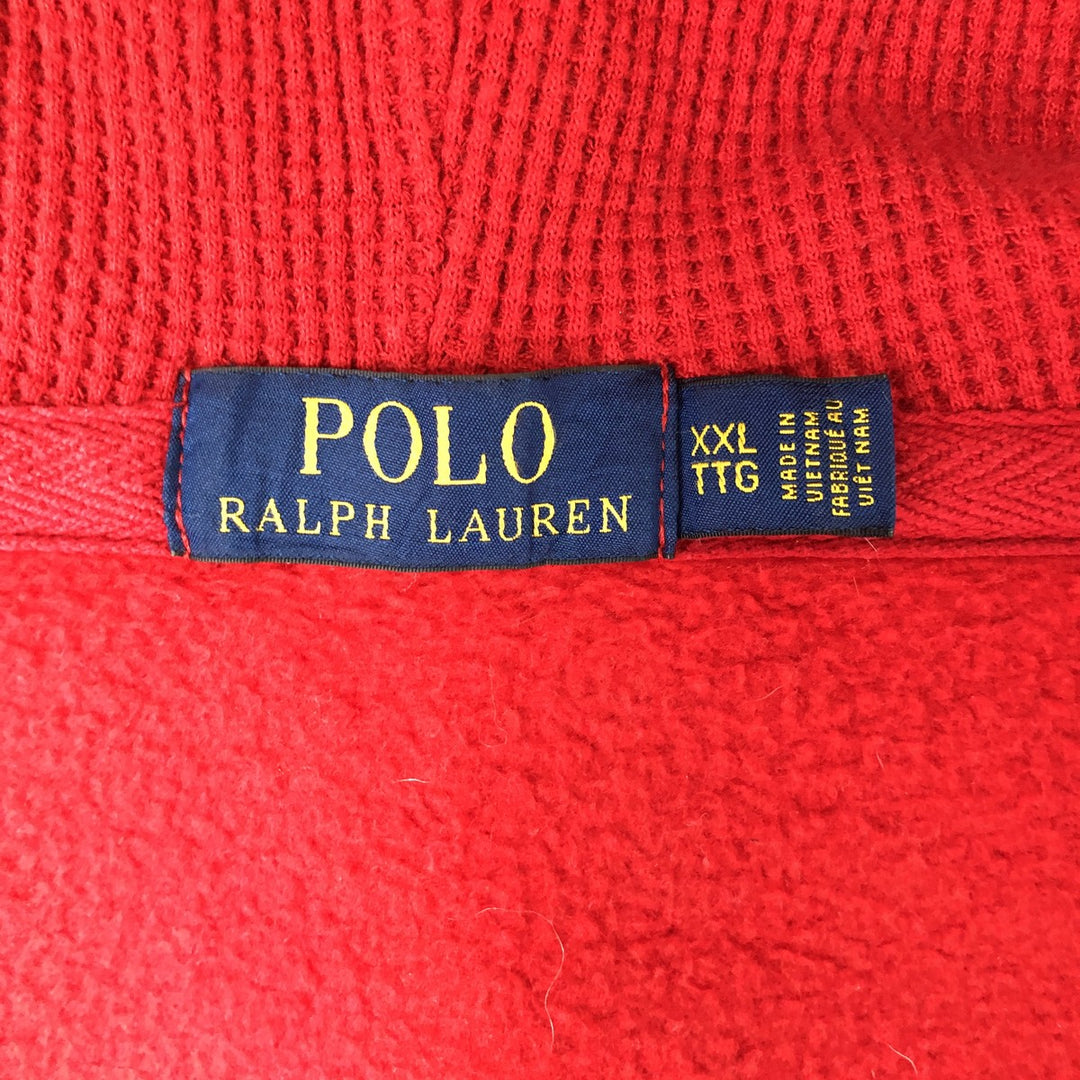 Ralph Lauren POLO RALPH LAUREN Sweat Full Zip Hoodie Men's XXL cotton red type Vintage Second Hand