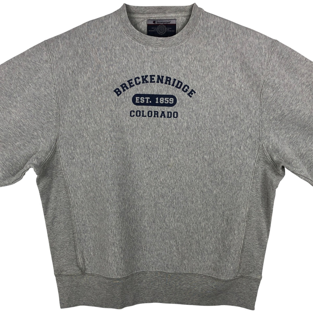 2000'S Champion Triple Print Sweatshirt, Men's Size M cotton gray type Vintage Second Hand