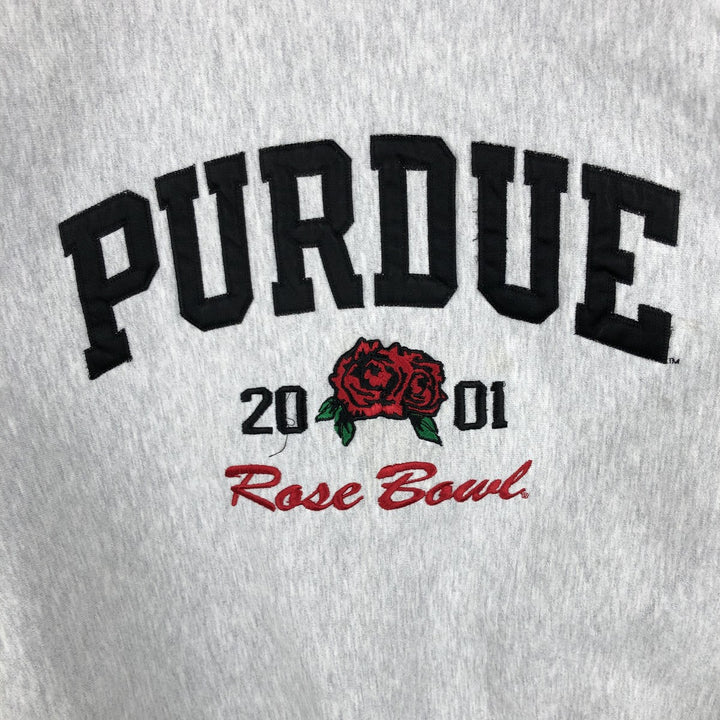 2000'S Champion Reverse Weave 2001 Rose Bowl Purdue University College Sweatshirt cotton gray type Vintage Second Hand