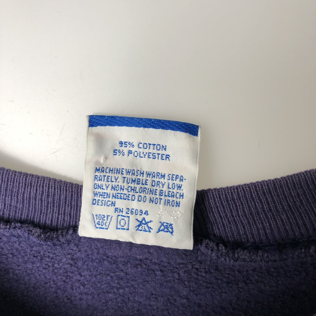90'S Champion One-Point Logo Sweatshirt, Made in USA, Men's Size L, Vintage cotton purple type Vintage Second Hand