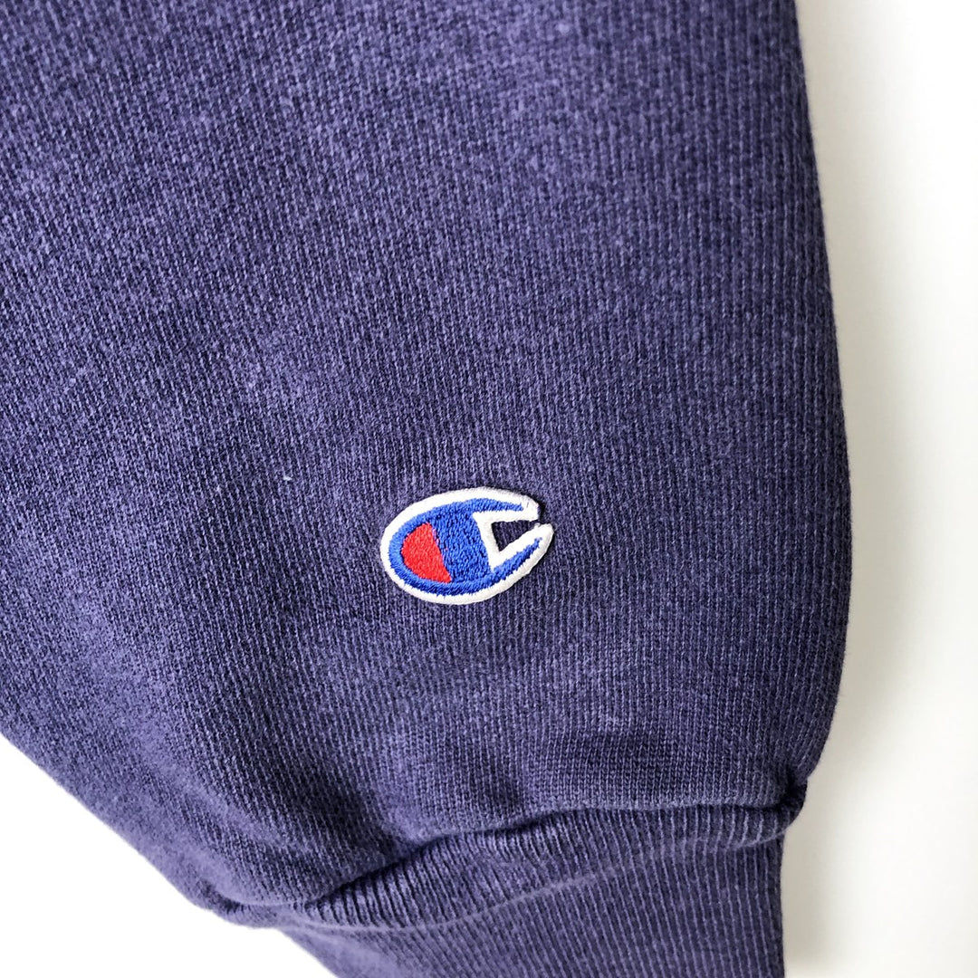 90'S Champion One-Point Logo Sweatshirt, Made in USA, Men's Size L, Vintage cotton purple type Vintage Second Hand