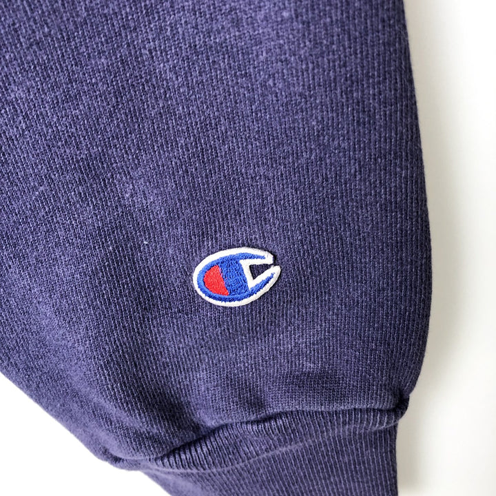 90'S Champion One-Point Logo Sweatshirt, Made in USA, Men's Size L, Vintage cotton purple type Vintage Second Hand